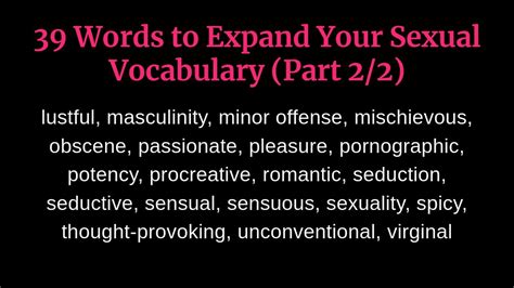 Porn dictionnary with sexual vocabulary